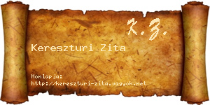Kereszturi Zita névjegykártya